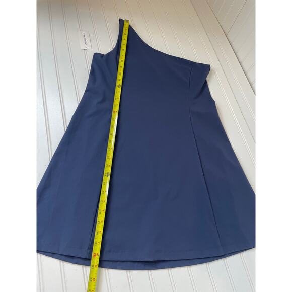 NWT Outdoor Voices Exercise Court Tennis Dress One Shoulder Navy Blue Size XL - Picture 5 of 6